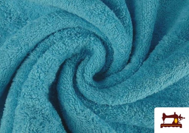 Vente de Tissu pour Serviettes avec Boucle Américaine de Couleur Beige Sable couleur Bleu turquoise