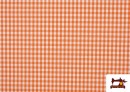 Acheter en ligne Tissu à Carreaux Vichy de Couleurs couleur Orange