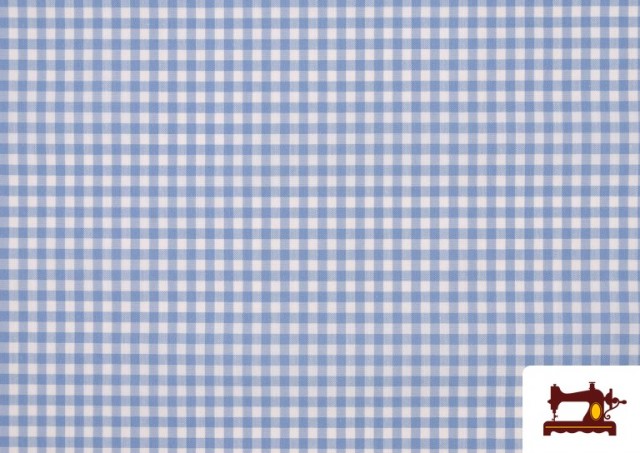 Vente en ligne de Tissu à Carreaux Vichy de Couleurs couleur Bleu