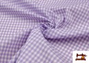 Tissu à Carreaux Vichy de Couleurs couleur Violet