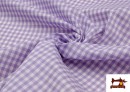 Tissu à Carreaux Vichy de Couleurs couleur Violet