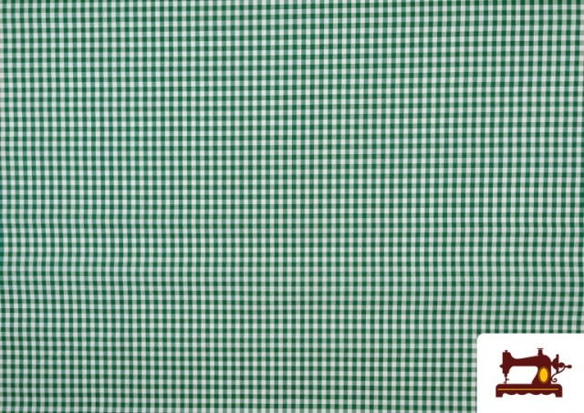 Vente de Tissu à Carreaux Vichy de Couleurs couleur Vert