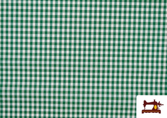Vente en ligne de Tissu à Carreaux Vichy de Couleurs couleur Vert