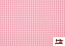 Acheter en ligne Tissu à Carreaux Vichy de Couleurs couleur Rosé
