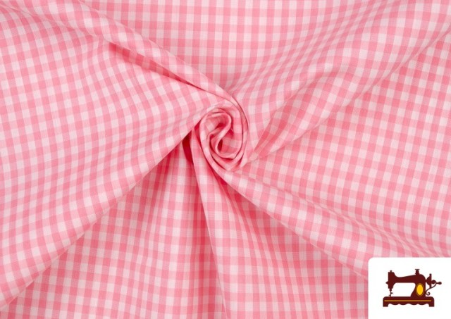 Vente en ligne de Tissu à Carreaux Vichy de Couleurs couleur Rosé