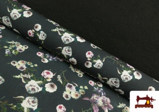 Acheter Tissu en Crêpe avec Lycra Imprimé Roses Blanches Acheter Tissu en Crêpe avec Lycra Imprimé Roses Blanches