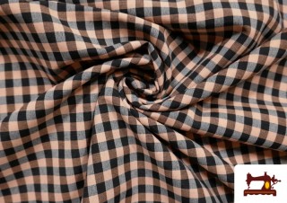 Tissu de Mouchoir Quadrillé Vintage 280 cm couleur Beige