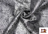 Tissu Brocart avec Lamé en Argent