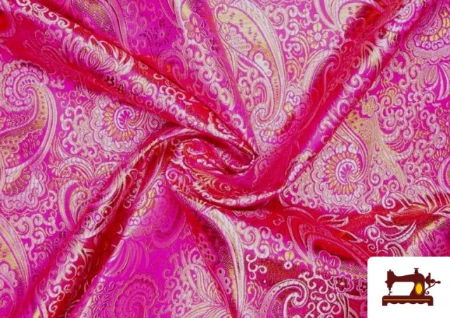 Acheter Tissu Lamé de Fantaisie Cachemire couleur Fuchsia