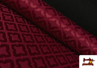 Tissu Fantaisie Jacquard Médiéval couleur Rubis Tissu Fantaisie Jacquard Médiéval couleur Rubis