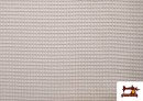 Tissu en Waffle/Gaufre de Couleurs couleur Écru