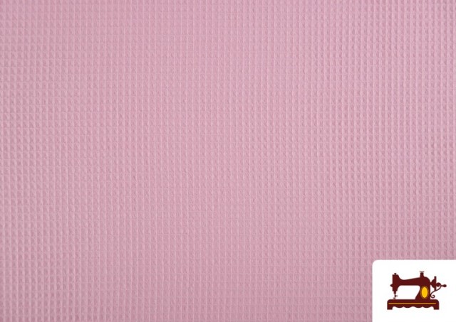 Vente en ligne de Tissu en Waffle/Gaufre de Couleurs couleur Rose pâle