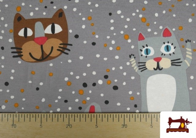 Vente en ligne de Tissu en Canvas avec Dessin des Chats