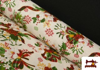 Tissu en Canvas de Noël Imprimé avec Guis