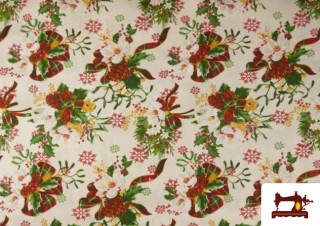 Acheter Tissu en Canvas de Noël Imprimé avec Guis