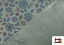 Tissu en Sweat Flannel avec Fleurs Sauvages