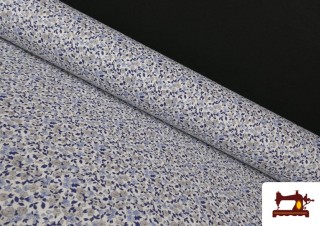 Vente en ligne de Tissu en Coton Imprimé avec Fleurs Petites de Couleurs couleur Bleu