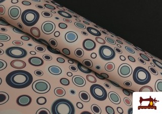 Acheter Tissu en Softshell Imprimé avec Cercles couleur Rose pâle Acheter Tissu en Softshell Imprimé avec Cercles couleur Rose pâle
