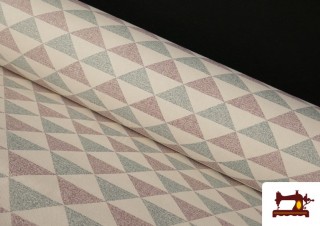 Tissu en Canvas avec Imprimé Coordoné Géométrique Tissu en Canvas avec Imprimé Coordoné Géométrique