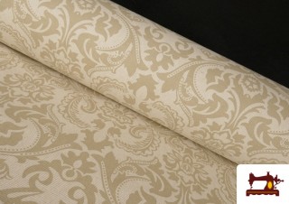 Tissu en Canvas avec Médaillon de Couleur Beige Tissu en Canvas avec Médaillon de Couleur Beige