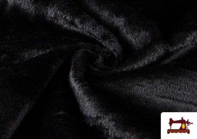 Acheter Tissu à Poil Noir Court pour Costumes