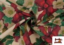 Vente en ligne de Tissu en Canvas Imprimé Fleur de Noël