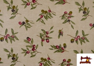 Vente de Tissu en Canvas Imprimé avec Feuilles d'Olivier Vente de Tissu en Canvas Imprimé avec Feuilles d'Olivier