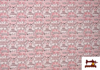 Acheter en ligne Tissu en Coton avec Imprimé Rose Girl Power Acheter en ligne Tissu en Coton avec Imprimé Rose Girl Power