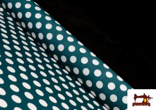 Tissu Vert avec Pois pour Vêtements Flamenco Tissu Vert avec Pois pour Vêtements Flamenco