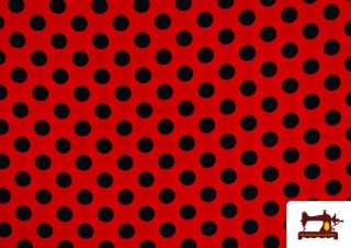 Vente de Tissu Rouge à Pois Noirs pour Vêtements Flamenco Vente de Tissu Rouge à Pois Noirs pour Vêtements Flamenco