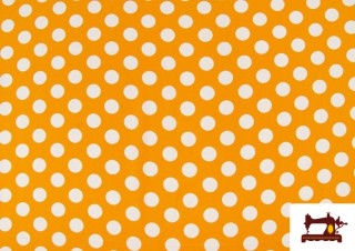 Vente de Tissu Jaune à Pois Blancs pour Vêtements Flamenco Vente de Tissu Jaune à Pois Blancs pour Vêtements Flamenco