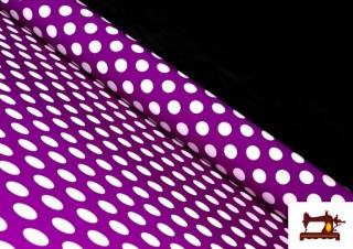 Tissu à Pois Couleur Mauve Tissu à Pois Couleur Mauve