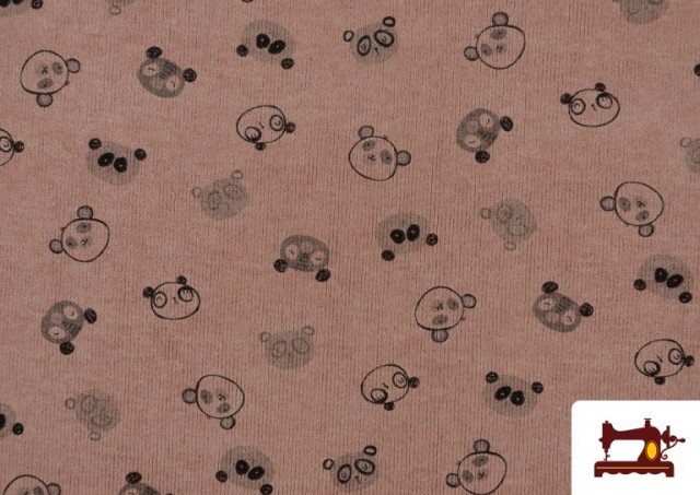 Vente en ligne de Tissu de Tee-Shirt Imprimé avec Motifs d'Ours couleur Rose avec Nuances
