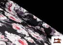 Tissu Imprimé Fleurs Flamenco couleur Gris