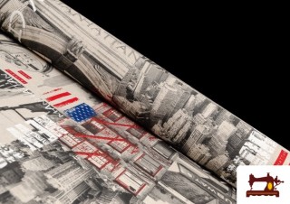 Tissu en Canvas Imprimé avec Motifs de New York Tissu en Canvas Imprimé avec Motifs de New York