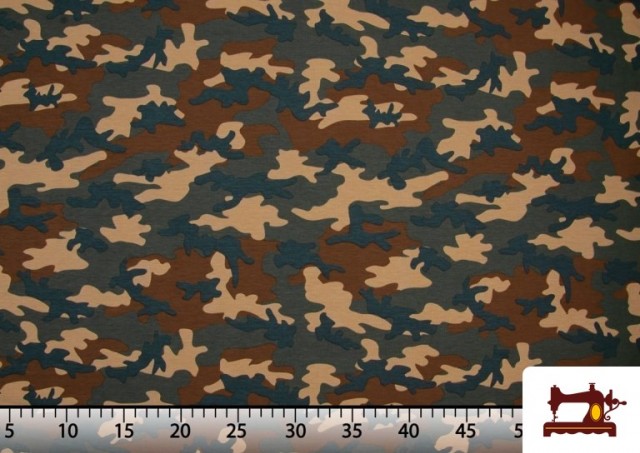 Vente de Tissu de Tee-Shirt avec Imprimé Militaire de Couleurs couleur Vert