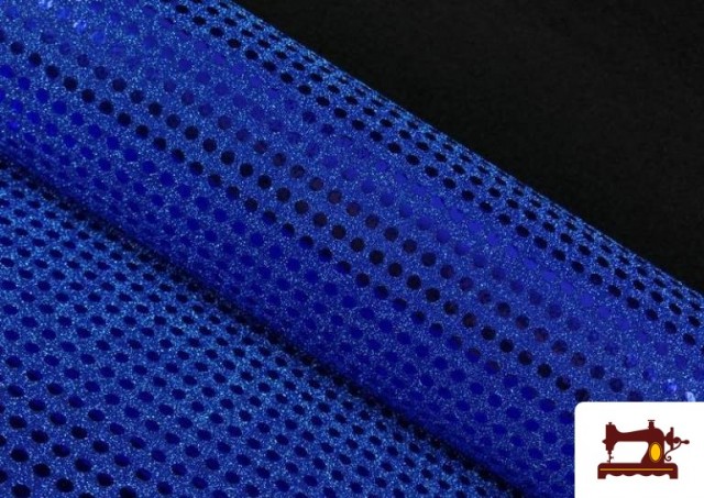 Acheter Tissu à Paillettes / Strass couleur Gros bleu