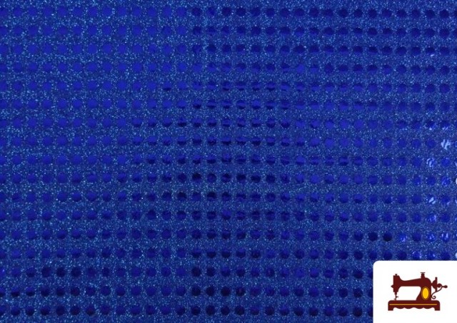 Vente de Tissu à Paillettes / Strass couleur Gros bleu