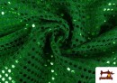 Tissu à Paillettes / Strass couleur Vert