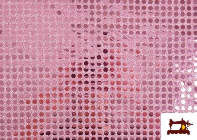 Tissu à Paillettes / Strass couleur Rosé