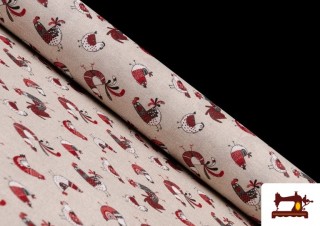 Tissu Anti-Tâches pour Linge de Table avec Poules Tissu Anti-Tâches pour Linge de Table avec Poules