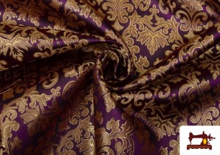 Tissu en Jacquard pour Vêtements Medievaux Économique couleur Violet foncé Tissu en Jacquard pour Vêtements Medievaux Économique couleur Violet foncé