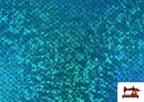 Acheter Tissu en Lycra Imitation Écailles de Poisson couleur Bleu turquoise