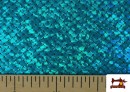 Tissu en Lycra Imitation Écailles de Poisson couleur Bleu turquoise