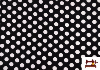 Vente de Tissu à Pois Blancs et Fond Noir Vente de Tissu à Pois Blancs et Fond Noir
