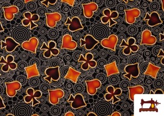 Acheter Tissu Imprimé avec Cartes de Poker