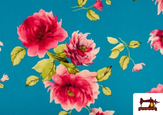 Acheter en ligne Tissu avec Imprimé Fleurs pour Flamenco