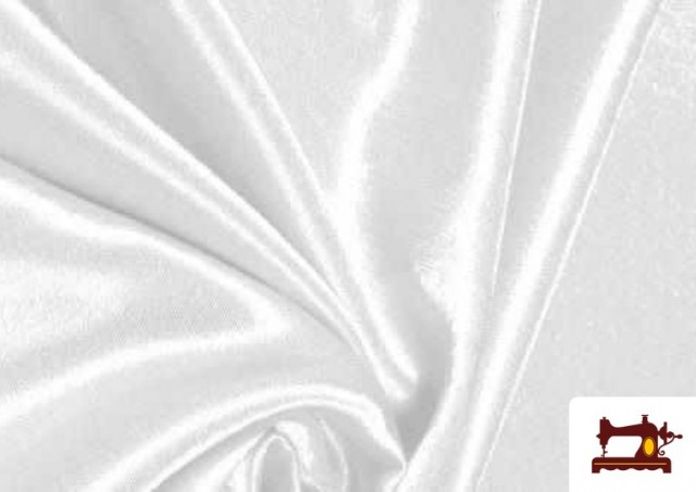 Vente de Tissu de Rase en Polyester couleur Blanc