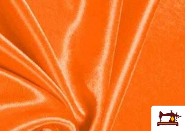 Tissu de Rase en Polyester couleur Orange