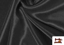 Tissu de Rase en Polyester couleur Noir